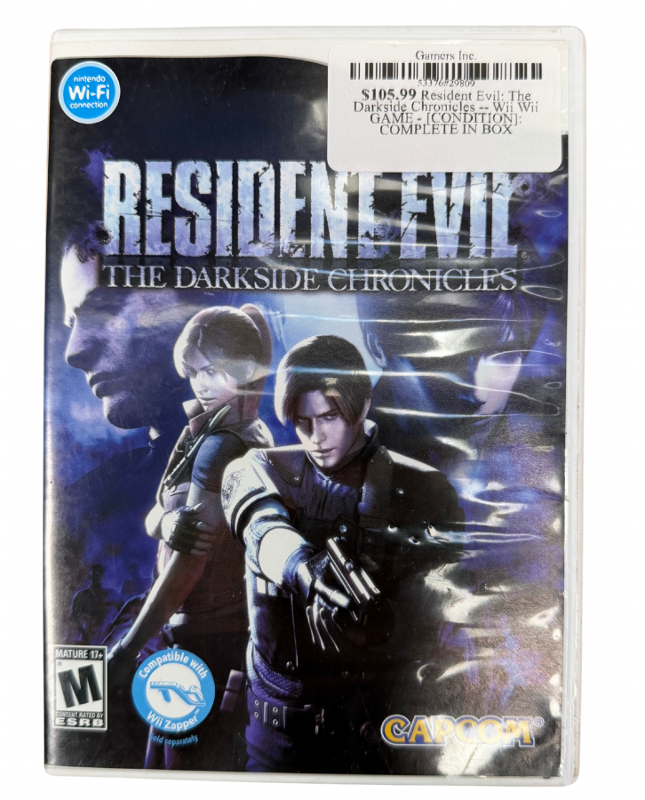 Resident Evil The Umbrella Chronicles Nintendo Wii for retro video game enthusiasts featuring on rails light gun style shooter gameplay survival horror action iconic Resident Evil characters story driven missions zombie encounters boss battles and collectible gaming appeal cover art