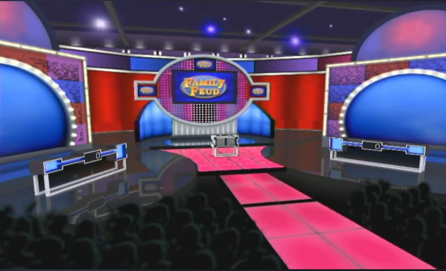 Family Feud 2010 Edition Wii video game featuring interactive party trivia gameplay based on the classic Family Feud, customizable contestant play local multiplayer buzzing in survey questions and casual family friendly competition designed for Nintendo Wii motion controls. gameplay