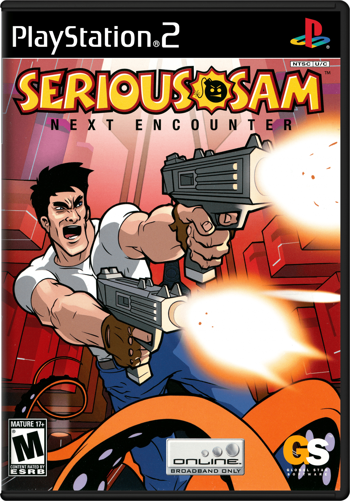 Serious Sam Next Encounter PlayStation 2 retro video game first person shooter cover art (2004)