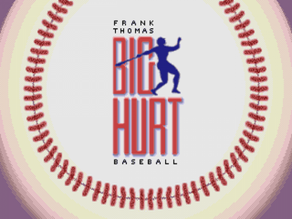 Frank Thomas Big Hurt Baseball title screen for Sega Genesis (GEN) video game
