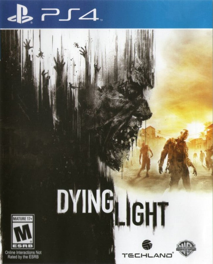 Dying Light – PlayStation 4 (PS4) video game cover image, action survival horror by Techland