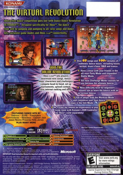 Dance Dance Revolution: Ultramix 2 back cover art for Xbox (XBOX) video game