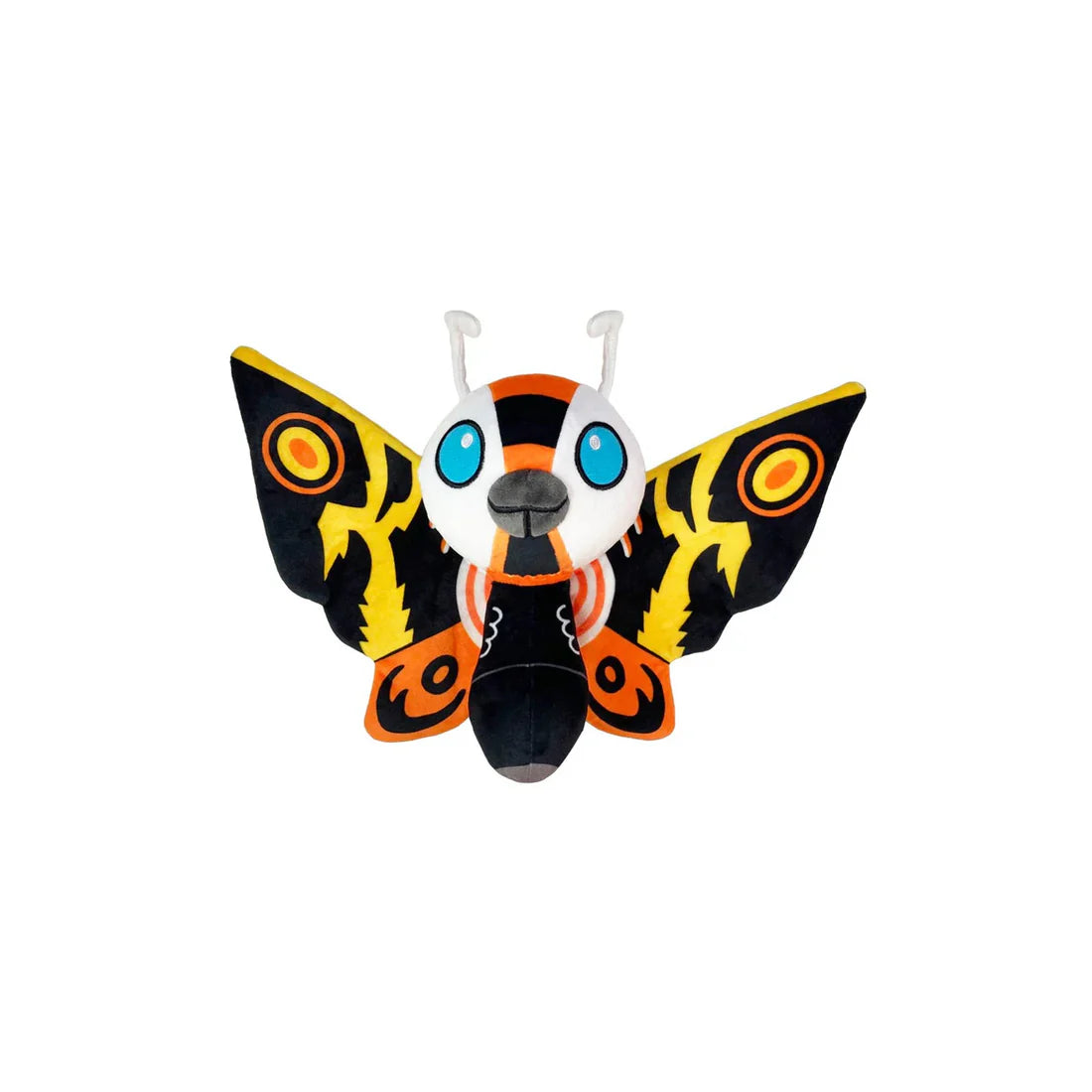 Godzilla Mothra plush toy back view 8 inch soft stuffed kaiju with detailed orange black wings collectible by Great Eastern Entertainment