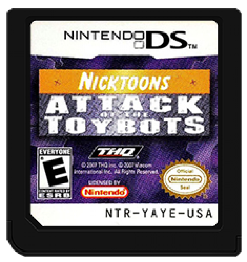 Nicktoons: Attack of the Toybots cartridge for Nintendo DS (DS) cartoon action adventure video game