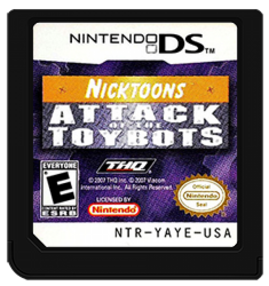 Nicktoons: Attack of the Toybots cartridge for Nintendo DS (DS) cartoon action adventure video game