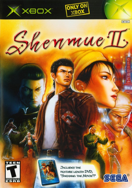 Shenmue II retro Xbox video game Shenmue open world martial arts adventure immersive storytelling investigation action exploration cinematic gameplay console title Xbox release cover art