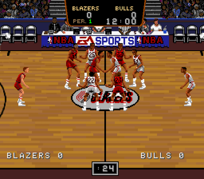 Bulls vs Blazers and the NBA Playoffs gameplay image for Super Nintendo Entertainment System SNES retro video game