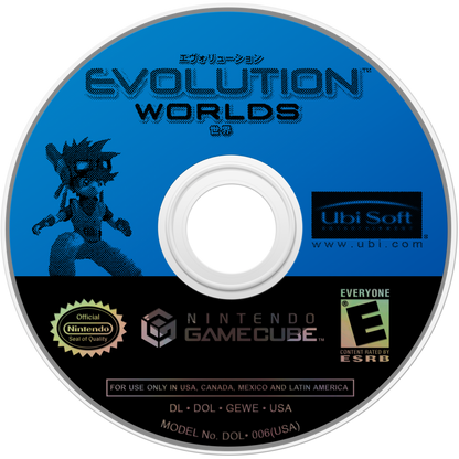 Evolution Worlds GameCube Nintendo GameCube JRPG role playing game dungeon crawling turn based combat sci fi fantasy storyline Evolution series compilation exploration treasure hunting classic RPG gameplay Sting retro gaming GameCube software video game title disc