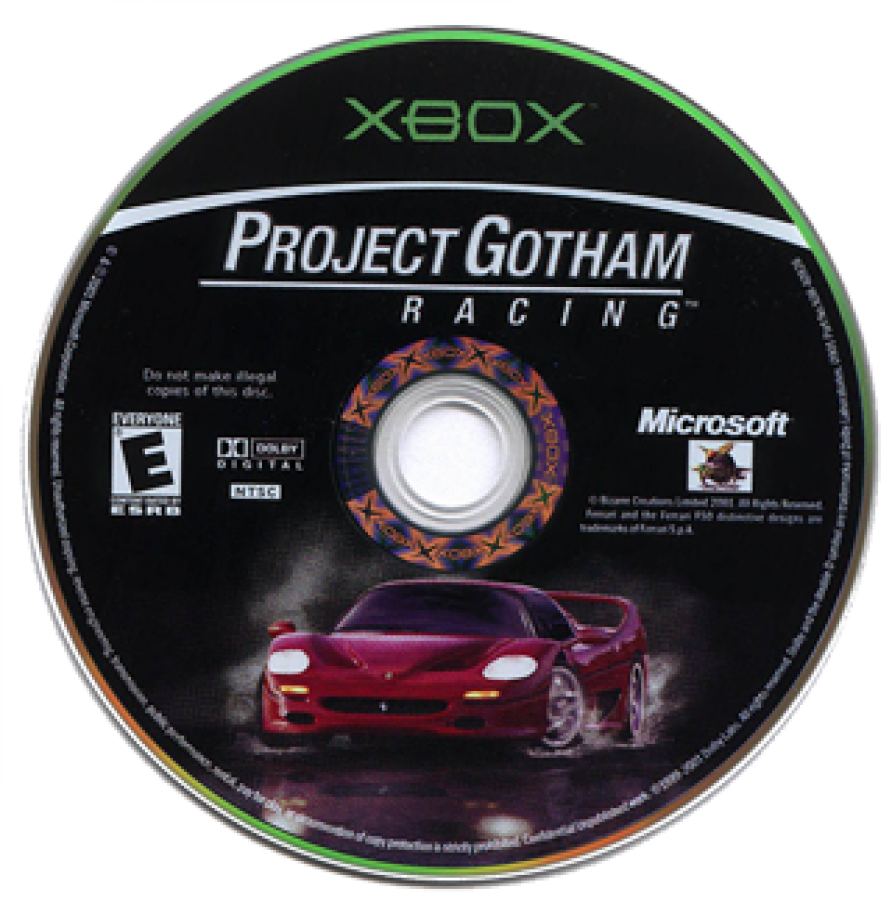 Project Gotham Racing disc for Xbox (XBOX) video game
