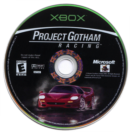 Project Gotham Racing disc for Xbox (XBOX) video game