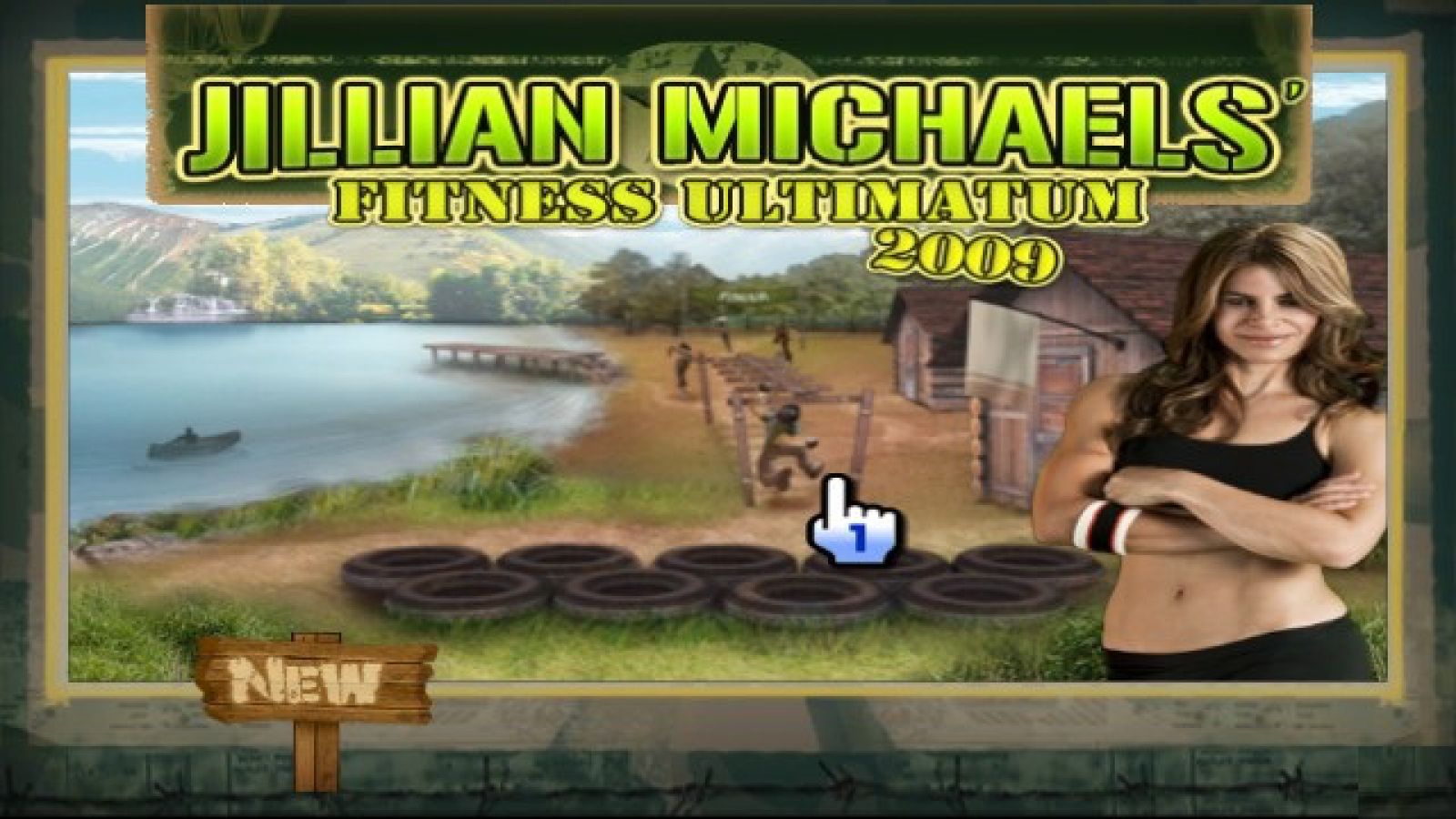 Jillian Michaels' Fitness Ultimatum 2009 – Nintendo Wii (Wii) fitness workout simulation video game title screen