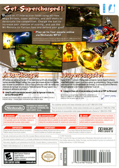 Mario Strikers: Charged [Nintendo Selects] – Nintendo Wii (Wii) arcade soccer sports action multiplayer video game back of case