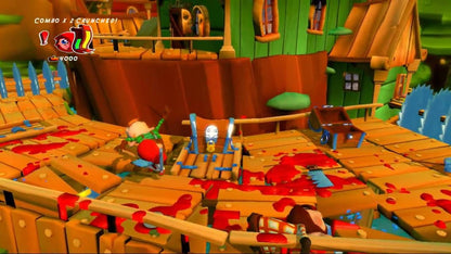 Fairytale Fights PlayStation 3 PS3 for action fighting video game fans featuring twisted fairy tale characters hack and slash combat colorful fantasy environments brutal cartoon violence weapon customization challenging enemies multiplayer battles and dark comedic storytelling collectible gaming appeal gameplay