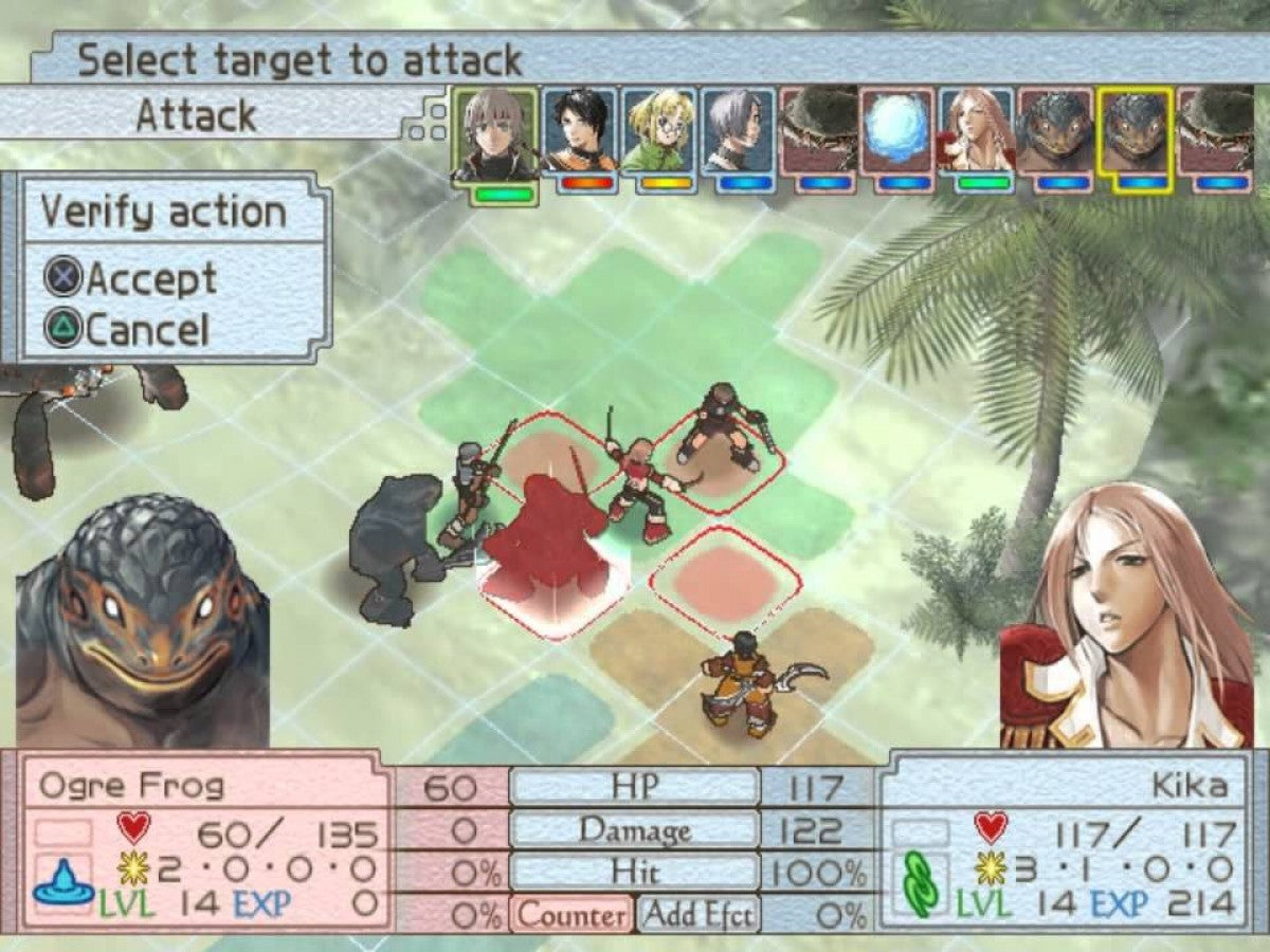 Suikoden Tactics PS2 Sony PlayStation 2 tactical RPG strategy game turn based combat grid based battles Suikoden series Konami story driven gameplay character recruitment fantasy strategy PlayStation 2 software video game title gameplay