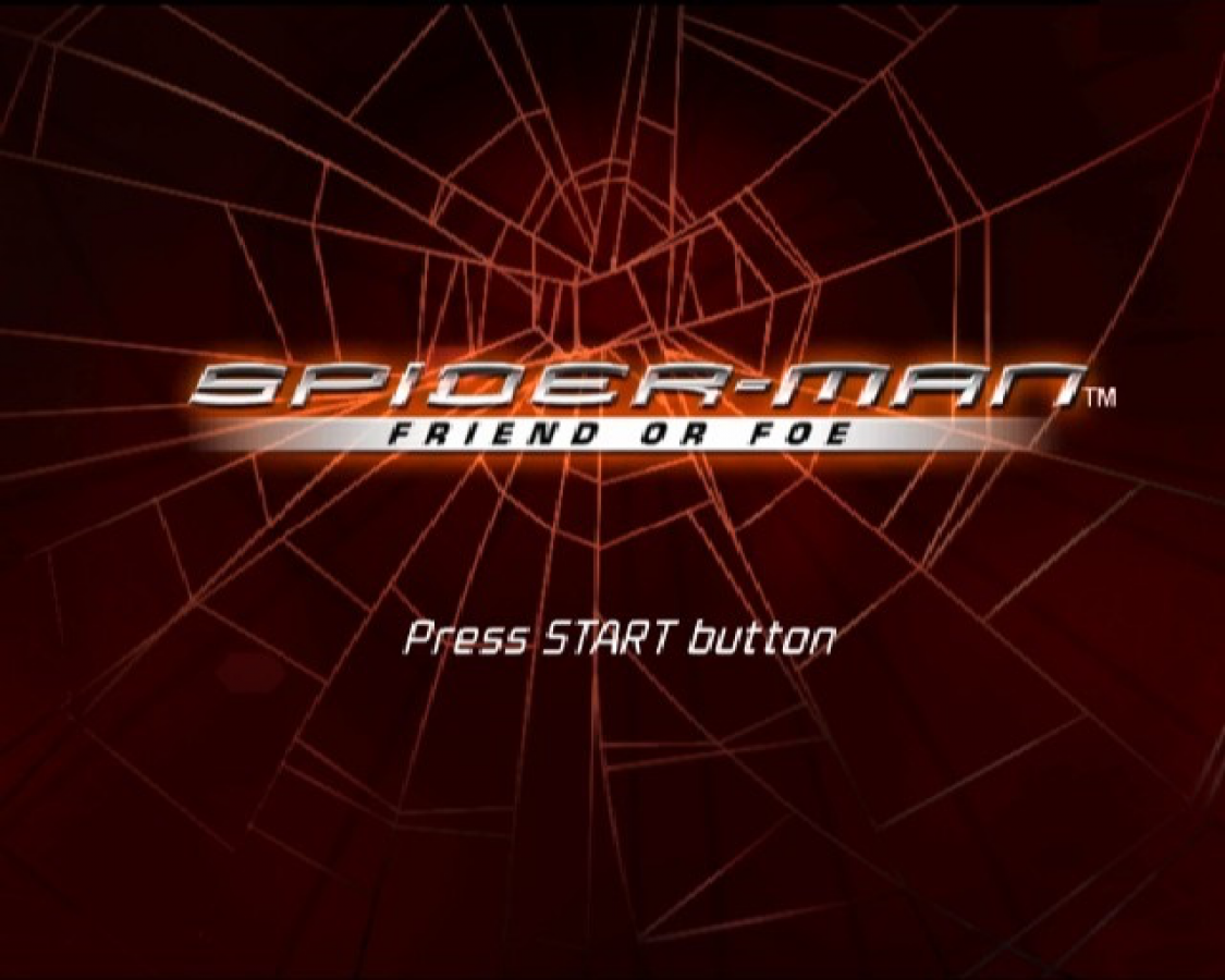 Spider-Man Friend or Foe PlayStation 2 PS2 for action adventure video game fans featuring Marvel superhero gameplay web swinging combat missions iconic Spider-Man villains cooperative multiplayer team battles character abilities colorful comic book inspired visuals collectible gaming appeal front cover gameplay 