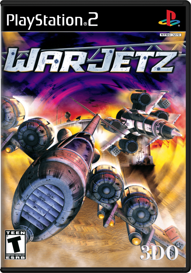 War Jetz – PlayStation 2 (PS2) video game cover image, aerial combat action.
