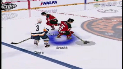 NHL FaceOff 2000 PlayStation 1 hockey sports simulation video game 989 Sports official NHL teams players season mode playoffs multiplayer exhibition matches gameplay