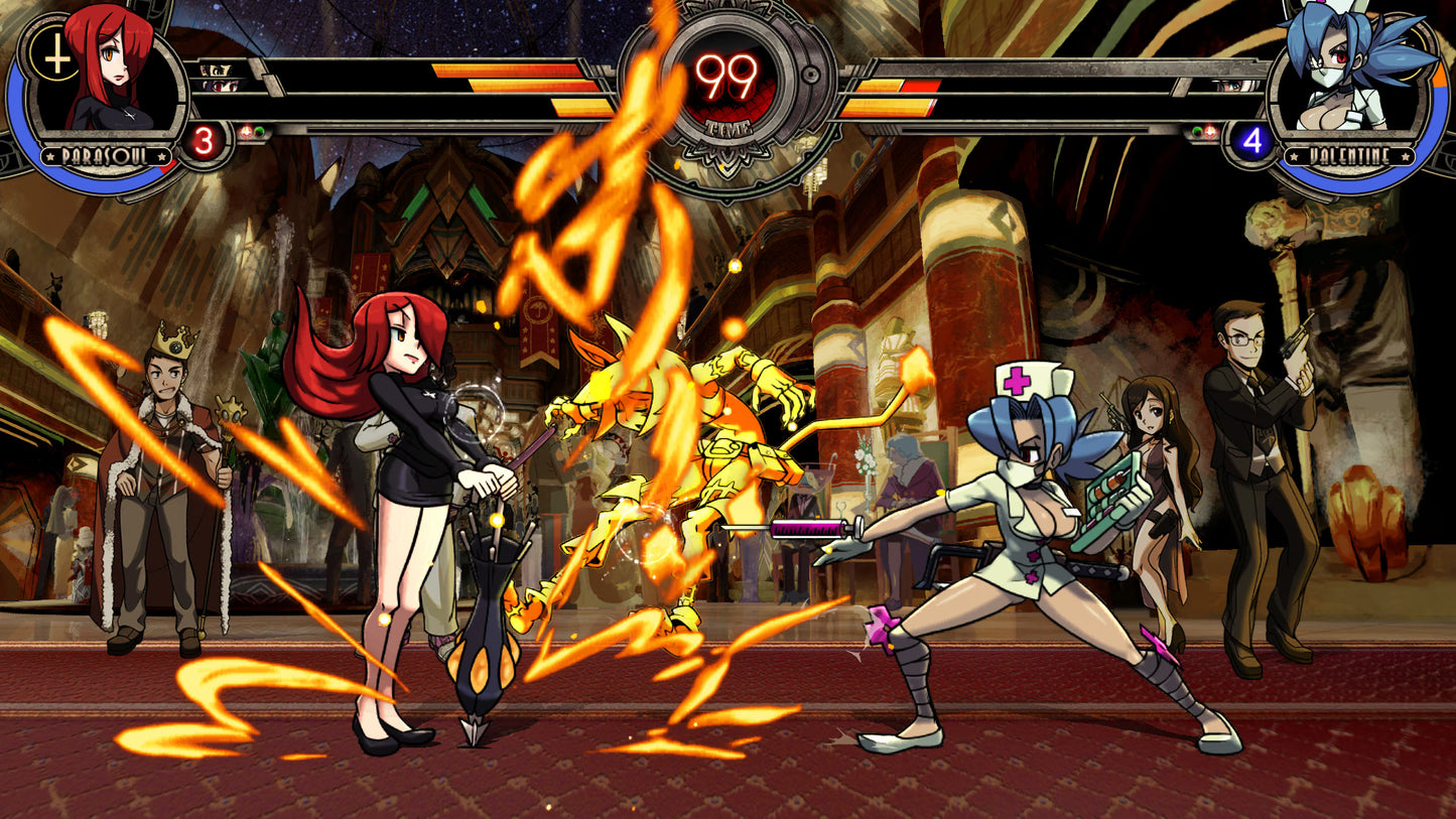 Skullgirls 2nd Encore PlayStation 4 PS4 for 2D fighting video game fans featuring hand drawn characters fast paced combat combo attacks special moves unique fighters competitive matches story modes training modes and colorful gothic inspired animation collectible gaming appeal gameplay