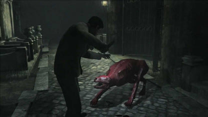 Retro Silent Hill Homecoming Xbox 360 inspired design featuring psychological survival horror aesthetic vintage HD era fog covered town disturbing creatures haunted atmosphere dark family secrets cinematic terror nostalgic Konami horror presentation gameplay