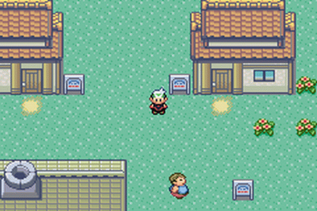 Pokemon: Emerald gameplay art for gameplay Boy Advance (GBA) video game