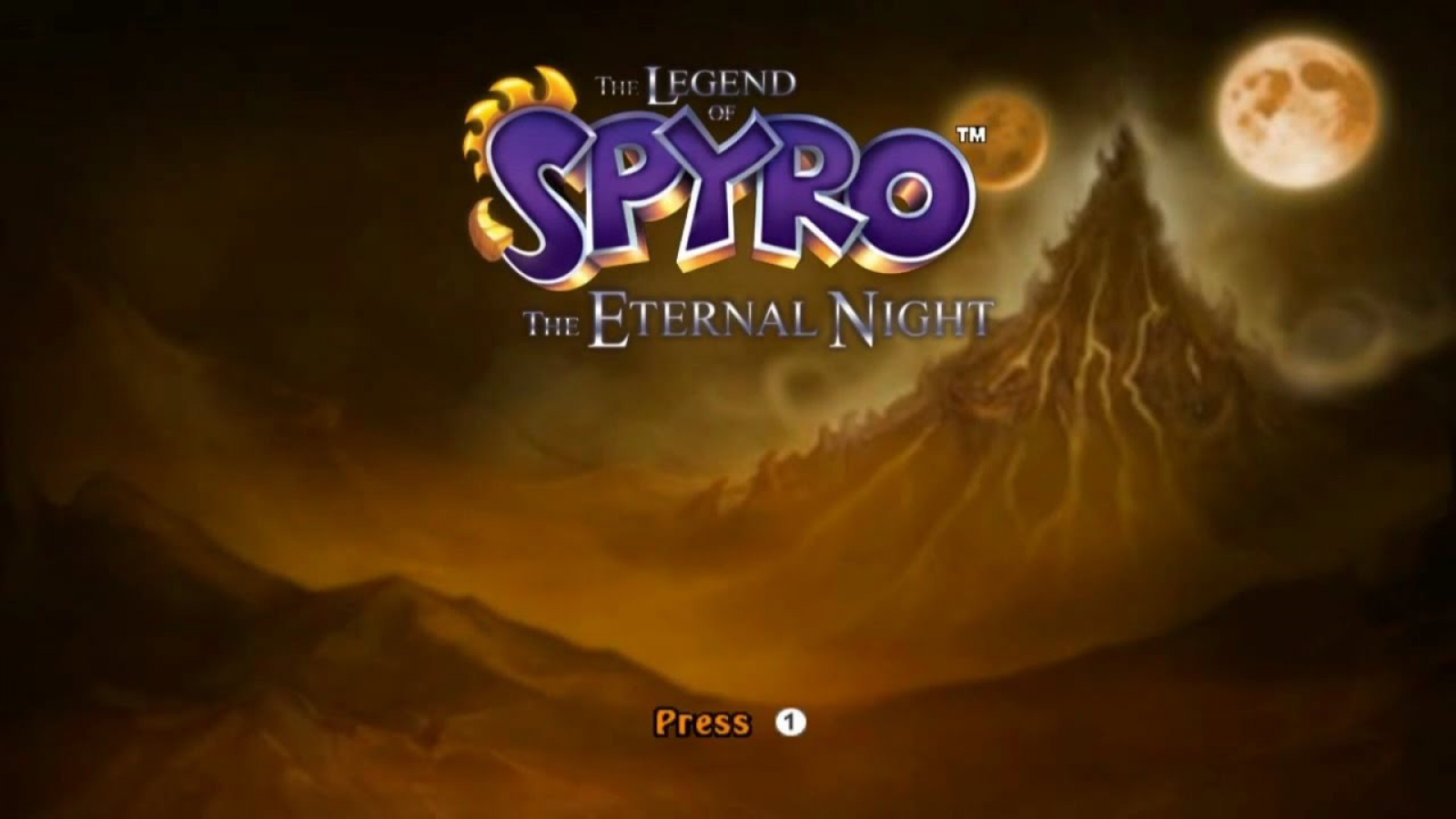 Legend of Spyro: The Eternal Night – Nintendo Wii (Wii) action-adventure fantasy platformer video game title screen