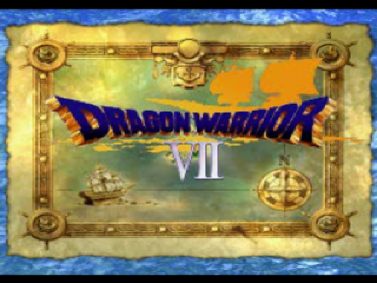 Dragon Warrior VII retro fantasy role-playing RPG game for PlayStation 1 (PS1) title screen