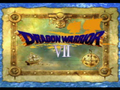 Dragon Warrior VII retro fantasy role-playing RPG game for PlayStation 1 (PS1) title screen