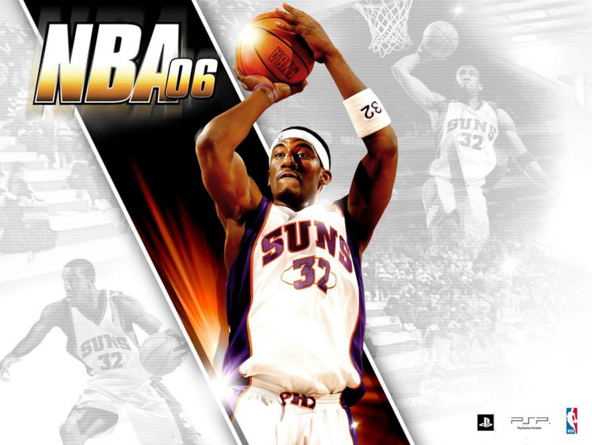 NBA 06 retro PlayStation 2 video game NBA 06 basketball sports simulation realistic gameplay NBA teams competitive multiplayer franchise mode console title PlayStation 2 release title screen