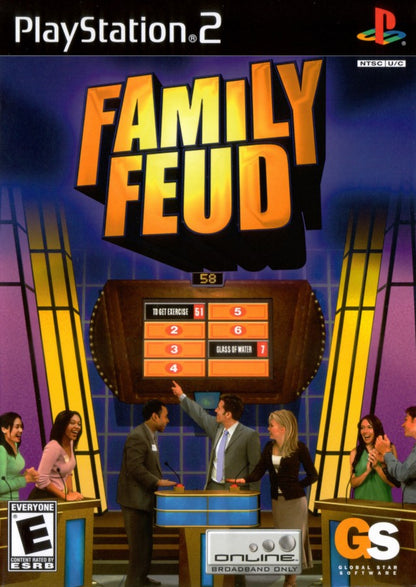 Family Feud cover art for PlayStation 2 (PS2) TV-style quiz and party game show video game