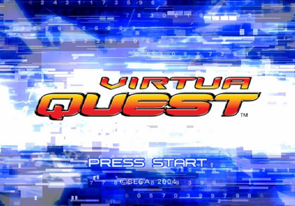 Virtua Quest PlayStation 2 PS2 for action adventure video game fans featuring hack and slash combat futuristic virtual world exploration action role playing gameplay character upgrades challenging enemies Sega arcade inspired adventure immersive storytelling collectible gaming appeal gameplay