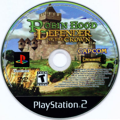 Robin Hood: Defender of the Crown – PlayStation 2 (PS2) video game disc, strategy action-adventure game.