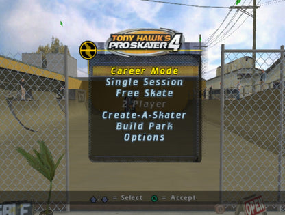 Tony Hawk's Pro Skater 4 Nintendo GameCube for retro video game enthusiasts featuring skateboarding gameplay open level exploration trick combo mechanics challenging objectives iconic professional skaters arcade style sports action and collectible gaming appeal gameplay 