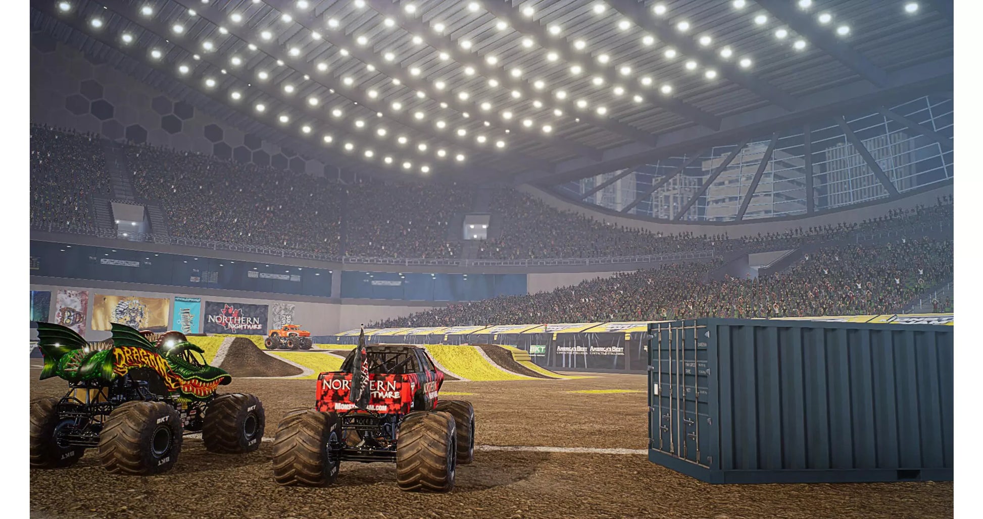 Monster Jam Steel Titans gameplay for Xbox One (XONE) racing video game