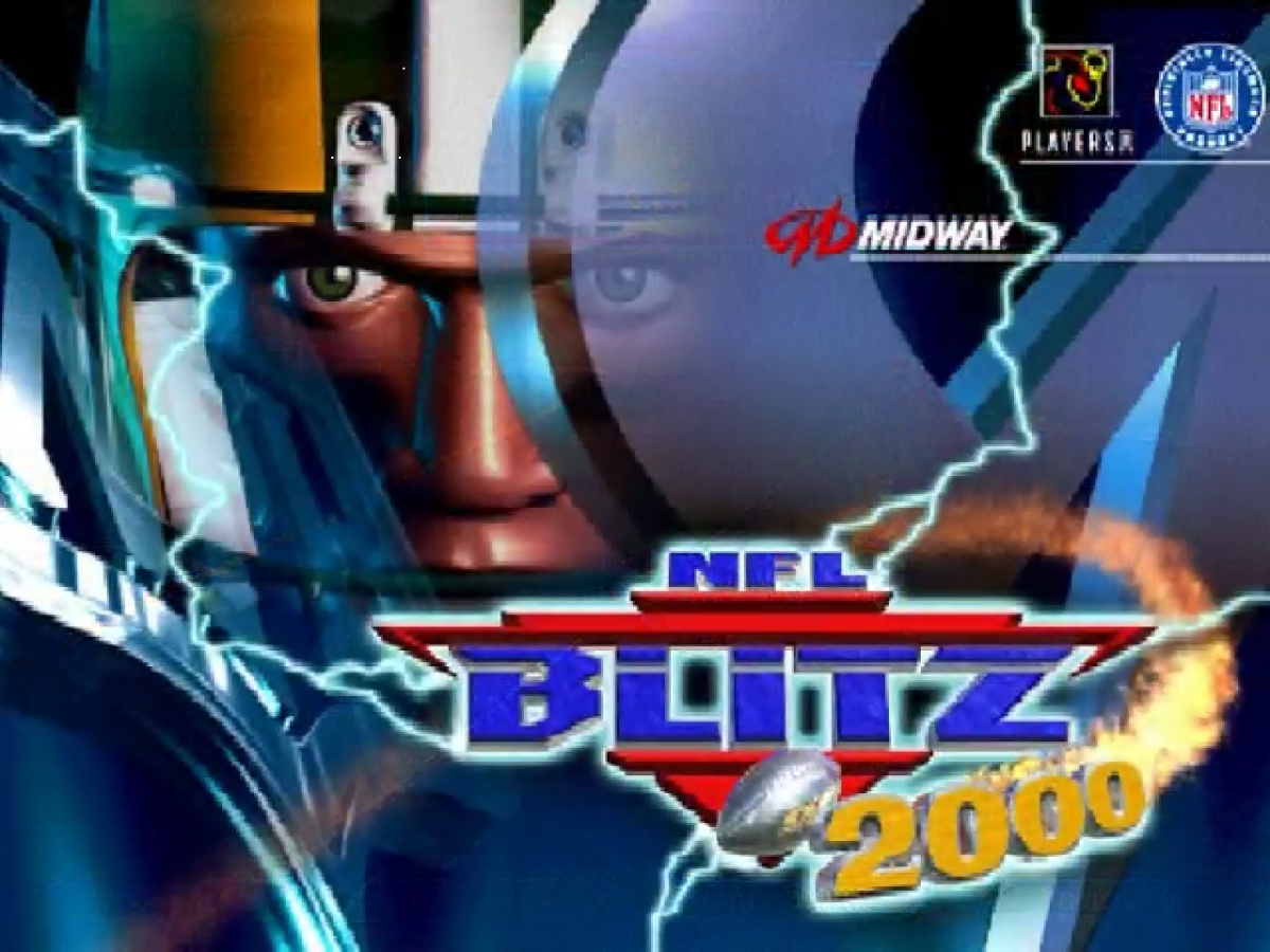 NFL Blitz 2000 title screen for Nintendo 64 (N64) video game