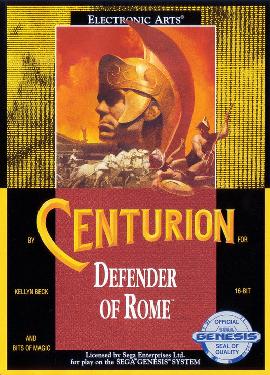 Centurion Defender of Rome Sega Genesis retro video game strategy simulation cover art (1991)