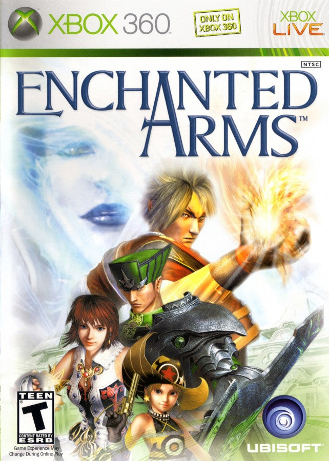 Enchanted Arms Xbox 360 for retro video game enthusiasts featuring fantasy role playing gameplay turn based combat strategic party building magical golem companions expansive world exploration character progression systems and immersive JRPG gaming experience and collectible gaming appeal cover B