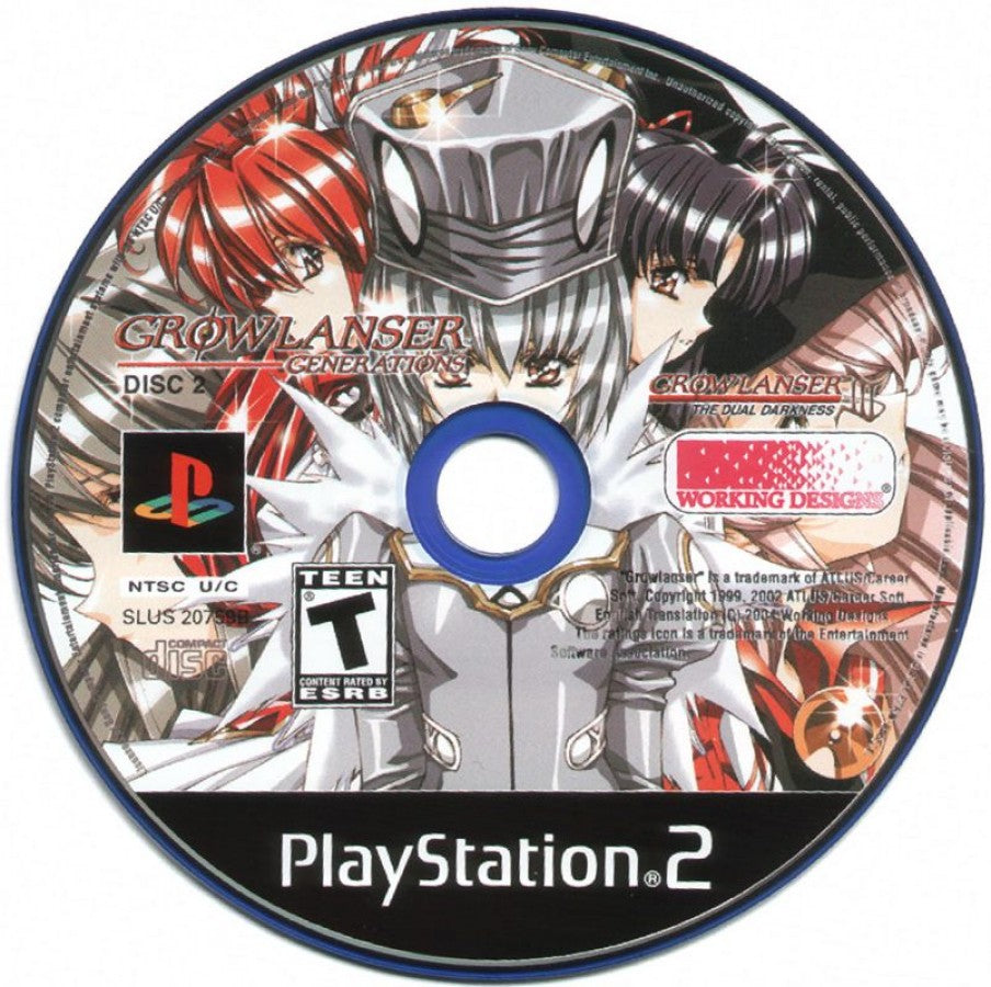 Growlanser Generations PlayStation 2 PS2 for role playing video game fans featuring tactical strategy combat epic fantasy storytelling anime inspired characters real time battle system deep character progression branching storylines immersive JRPG adventure collectible gaming appeal disc