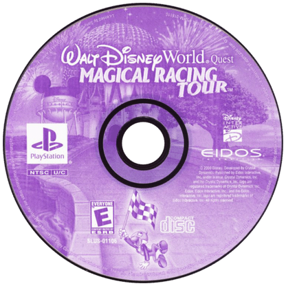 Walt Disney World Quest Magical Racing Tour PlayStation 1 kart racing game Disney parks attractions themed tracks multiplayer mode unlockable characters Disney Interactive gameplay