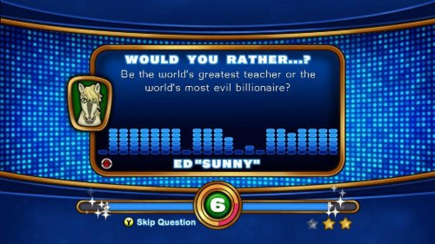 Truth or Lies gameplay for Nintendo Wii (Wii) featuring party quiz gameplay with a microphone, asking revealing questions and testing honesty in group challenges.
