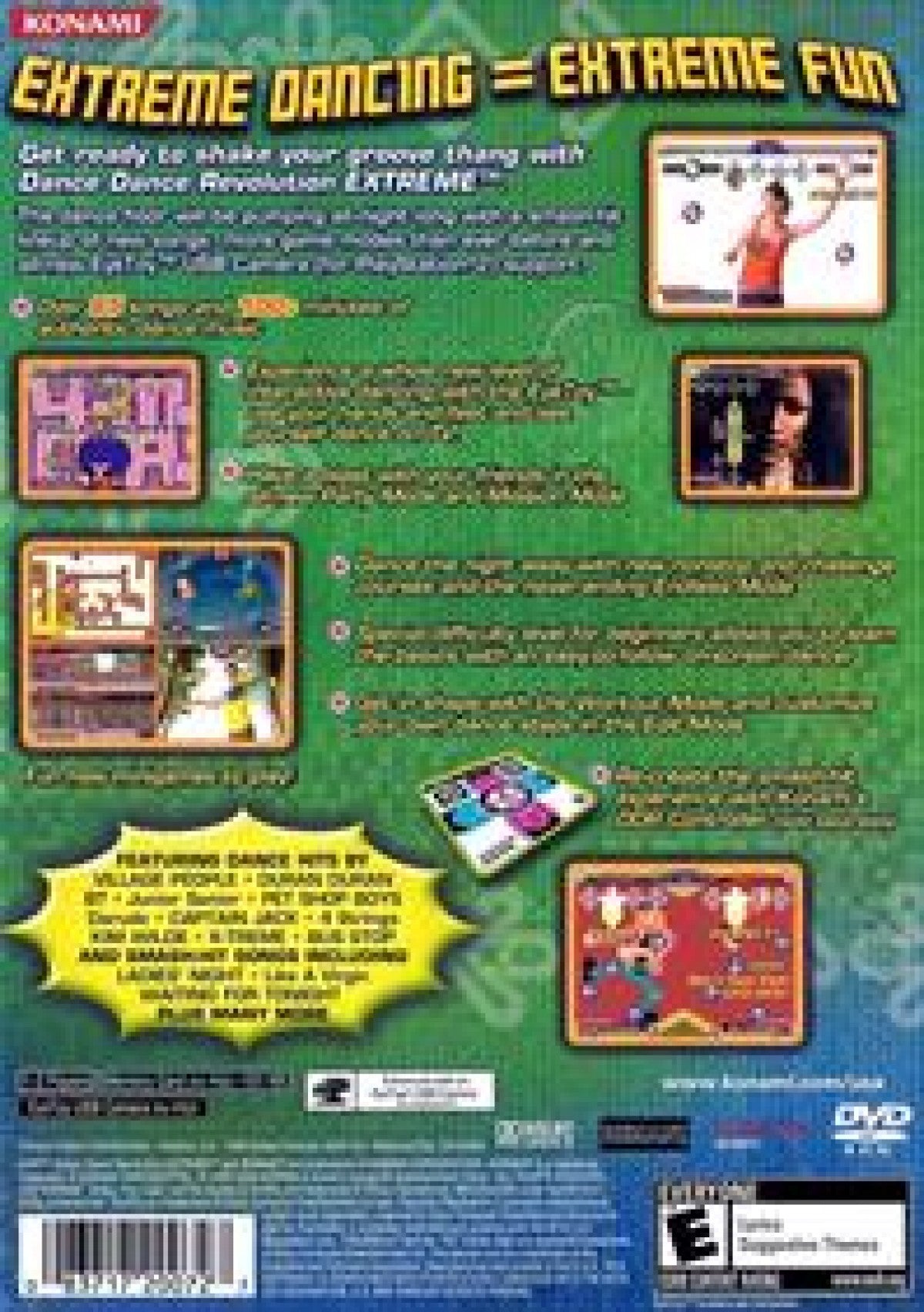 Dance Dance Revolution Extreme PlayStation 2 PS2 rhythm music video game featuring energetic dance gameplay popular music tracks timing-based challenges arrow step patterns multiple difficulty levels high-score competition and classic PlayStation 2 PS2 gaming collectible retro gaming appeal gameplay