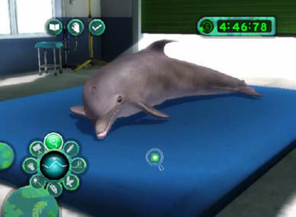 Zoo Hospital gameplay for Nintendo Wii (Wii) featuring veterinary simulation gameplay where players diagnose and treat exotic animals, manage a zoo clinic, and perform interactive medical procedures with motion‑based controls.