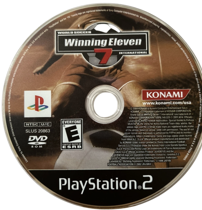 World Soccer: Winning Eleven 7 International – PlayStation 2 (PS2) video game disc, soccer simulation.