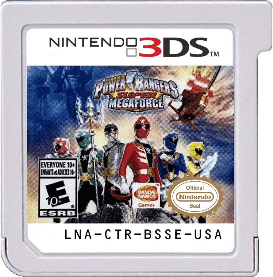 Power Rangers: Super Megaforce cartridge for Nintendo 3DS (3DS) action fighting video game