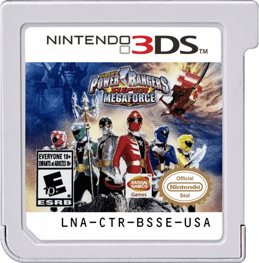 Power Rangers: Super Megaforce cartridge for Nintendo 3DS (3DS) action fighting video game