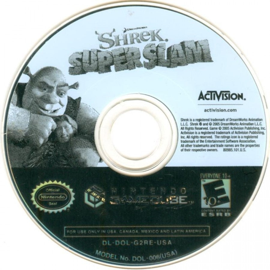 Shrek SuperSlam disc for Nintendo GameCube (GC) multiplayer fighting video game