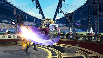 The King of Fighters XIV Steelbook Edition PS4 fighting game featuring team based combat robust roster of classic SNK characters dynamic 3D arenas online multiplayer modes and premium steelbook collectible packaging for Sony PlayStation 4 fans gameplay