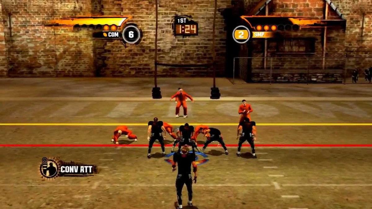 Blitz: The League for PlayStation 2 with intense arcade-style football theme gameplay