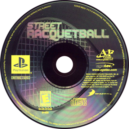 Street Racquetball retro sports arcade game for PlayStation 1 (PS1) disc