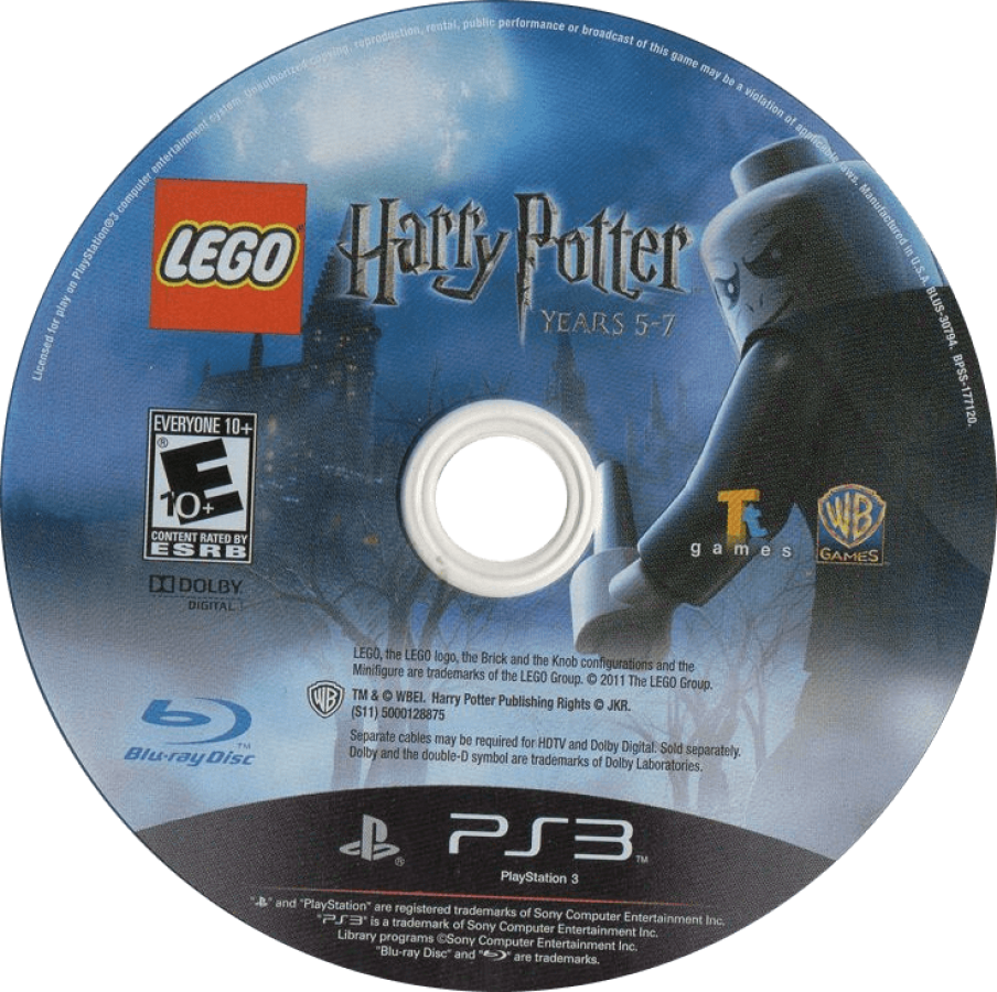 Lego Harry Potter Years 5-7 for PlayStation 3 featuring fun lego action adventure gameplay disc