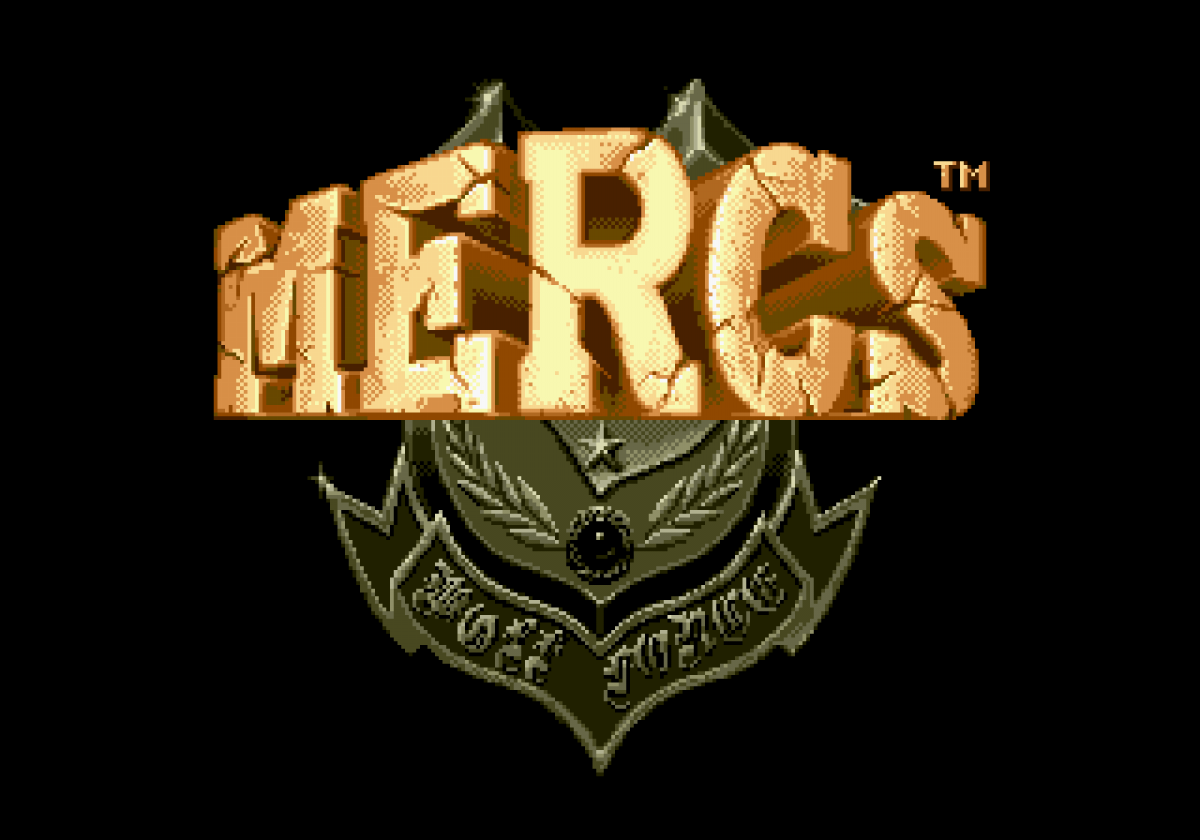 Mercs Sega Genesis retro video game run and gun shooter title screen (1991)